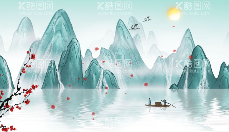 编号：12657112040230434028【酷图网】源文件下载-立体山水画