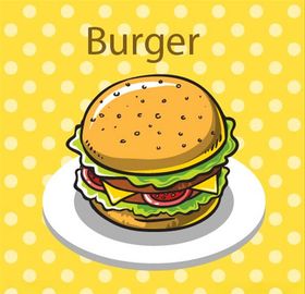 汉堡食品标语牛肉海报推广快餐