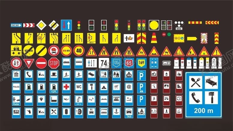 编号：94107809190140235597【酷图网】源文件下载-交通标志