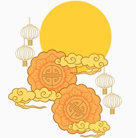 中秋玉兔月饼国风桂花节假日节日