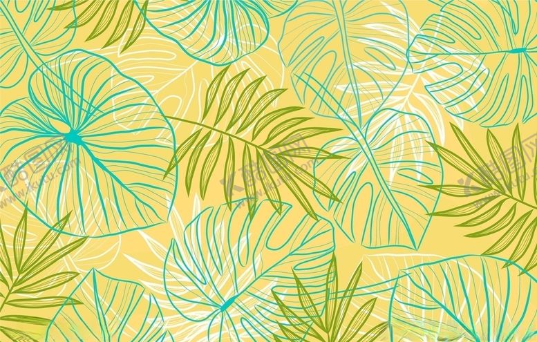 编号：40894009282044543955【酷图网】源文件下载-树叶印花