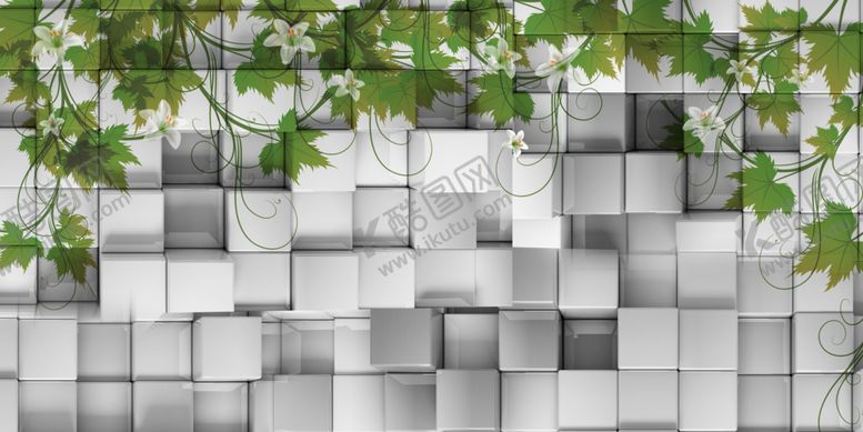 编号：17333007012121292274【酷图网】源文件下载-3D背景藤蔓