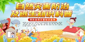 自然灾害防护知识展板