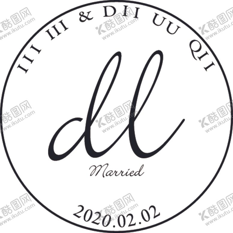 编号：81314207121103553819【酷图网】源文件下载-婚礼logo英文logo