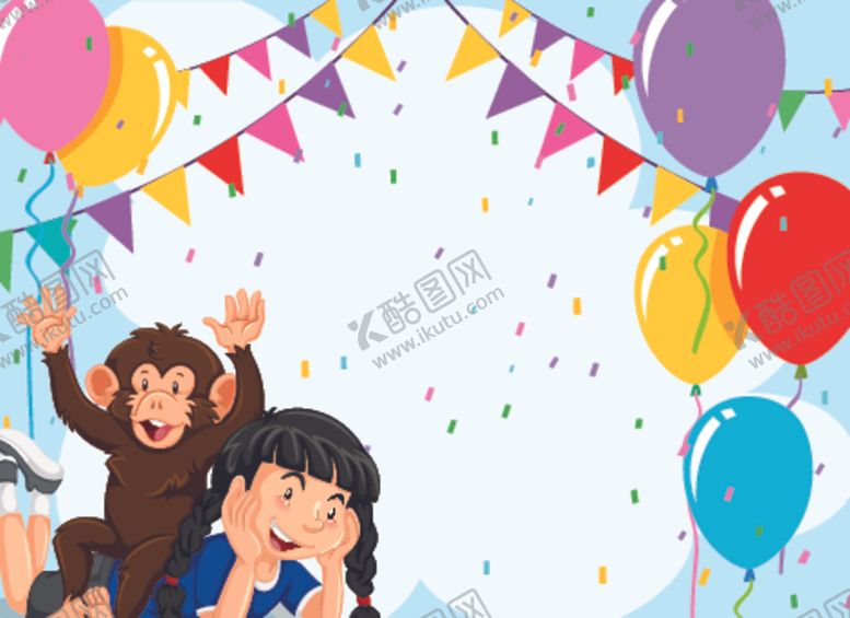 编号：92398910311110053155【酷图网】源文件下载-卡通动物节日插画