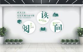 图书馆读书阅读标语文化墙图