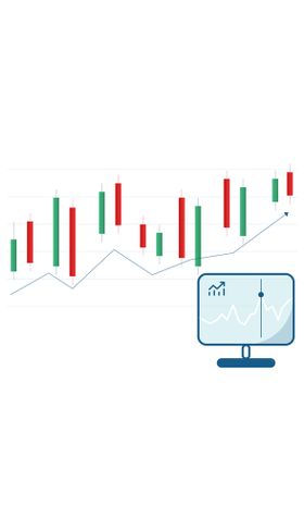 矢量金融股票价格波动k线图表