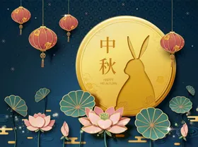 中秋节主题背景广告促销