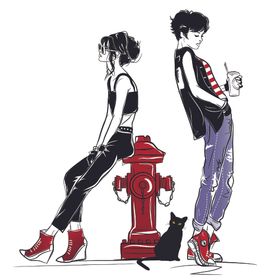手绘时尚女人