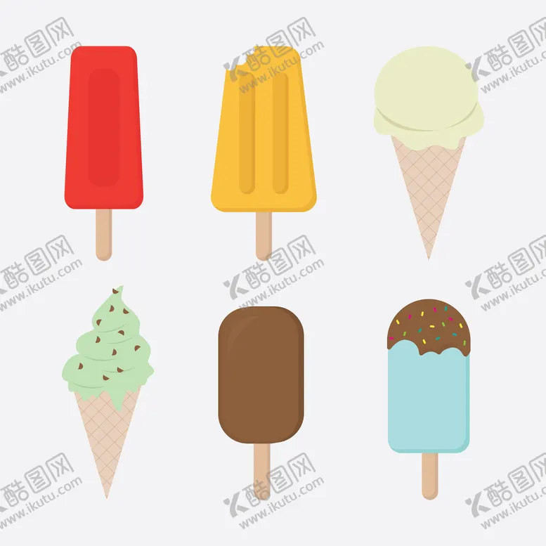 编号：23674809260007355018【酷图网】源文件下载-卡通雪糕