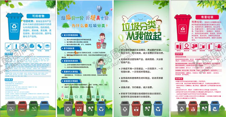 编号：59105910280531216770【酷图网】源文件下载-垃圾分类展架