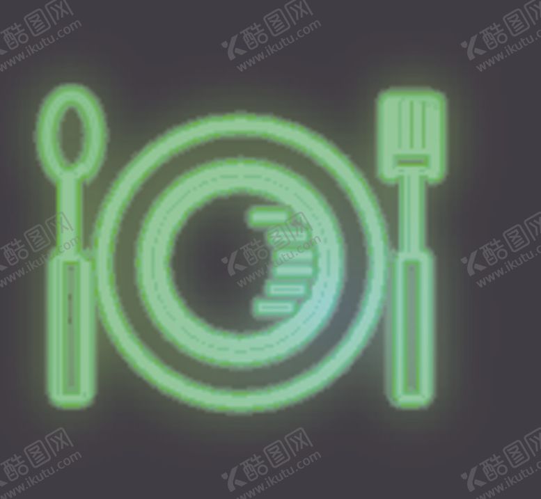编号：70849809281722013179【酷图网】源文件下载-霓虹灯餐具