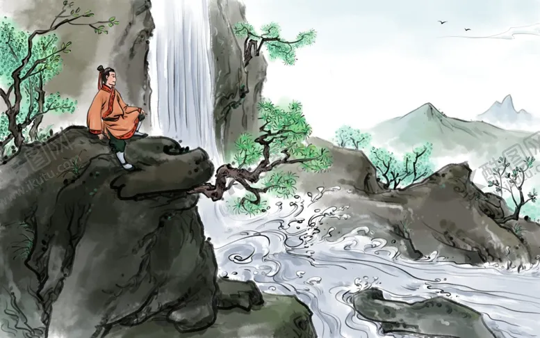 编号：16257505111045573021【酷图网】源文件下载-古风山水传统国风插画卡通背景