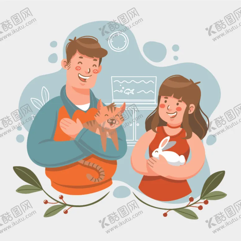编号：46010701271001245066【酷图网】源文件下载-宠物插画