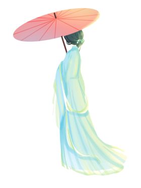 古代女子唯美插画手绘美花中国风