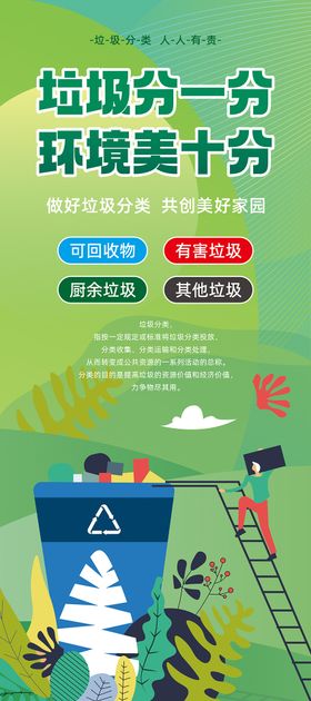 绿色保护环境垃圾分类活动宣传海报