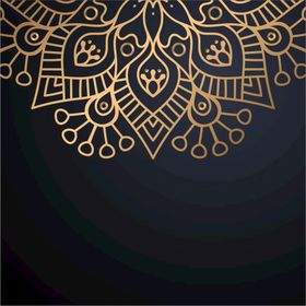 金色古典花纹民族风图案样式艺术