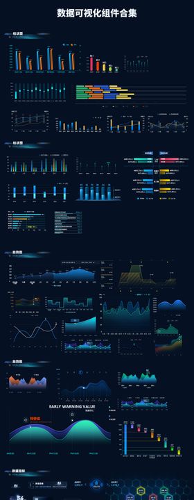数据可视化组件智慧数据UI设计