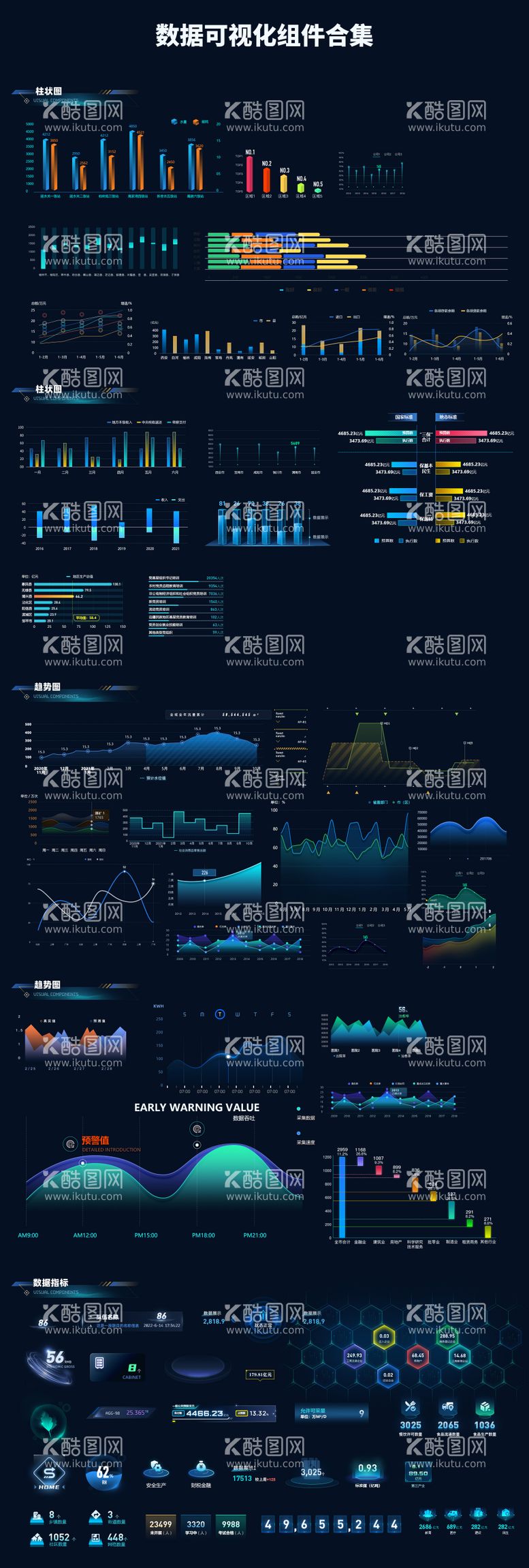 编号：26047512040047004661【酷图网】源文件下载-数据可视化组件智慧数据UI设计