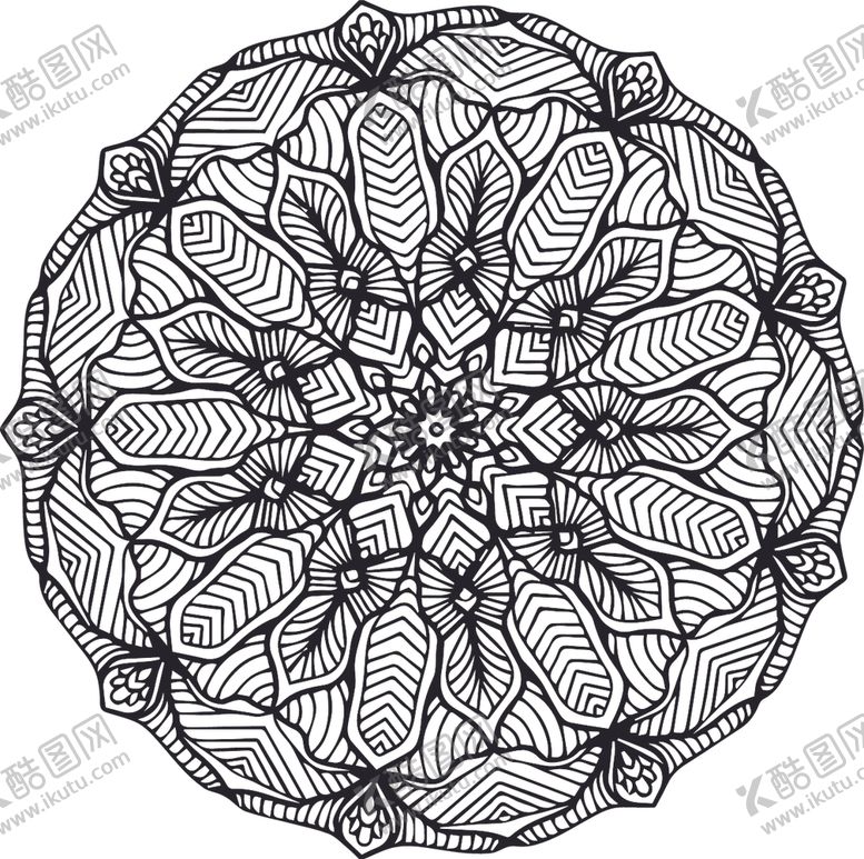 编号：89850510300250467017【酷图网】源文件下载-曼陀罗花纹