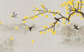 花鸟背景墙