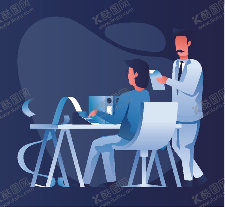 编号：31463710082249085678【酷图网】源文件下载-扁平化办公生活插画