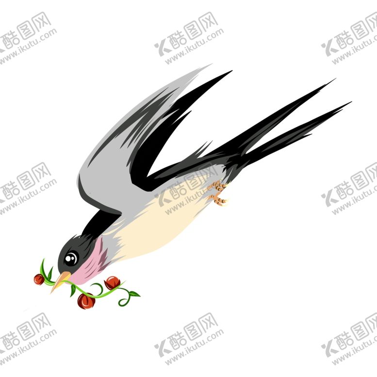 编号：36840209241323053373【酷图网】源文件下载-燕子插画