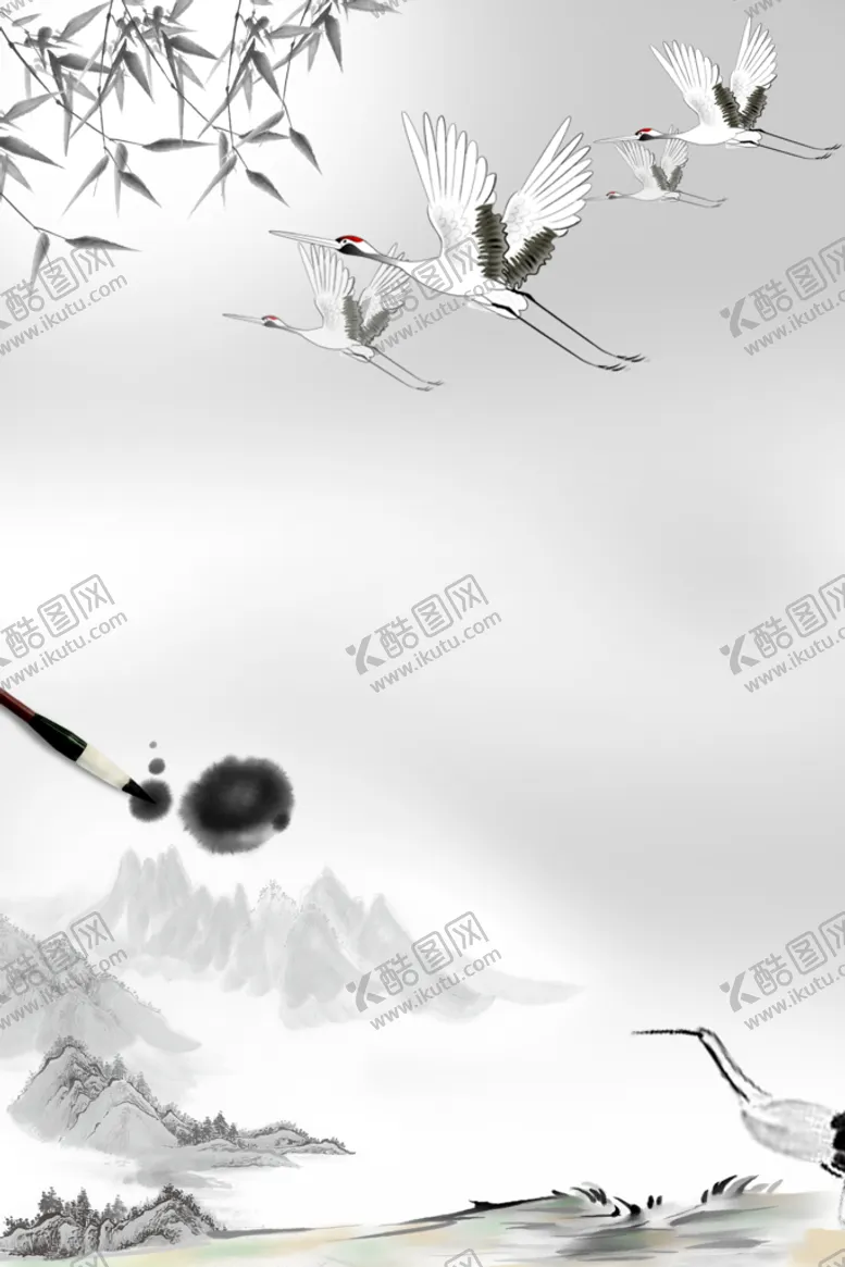编号：79650109160300580583【酷图网】源文件下载-手绘古风插画背景图片 