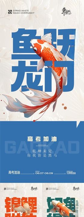 高考加油梦想锦鲤系列海报