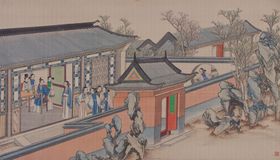 红楼梦场景精美工笔画