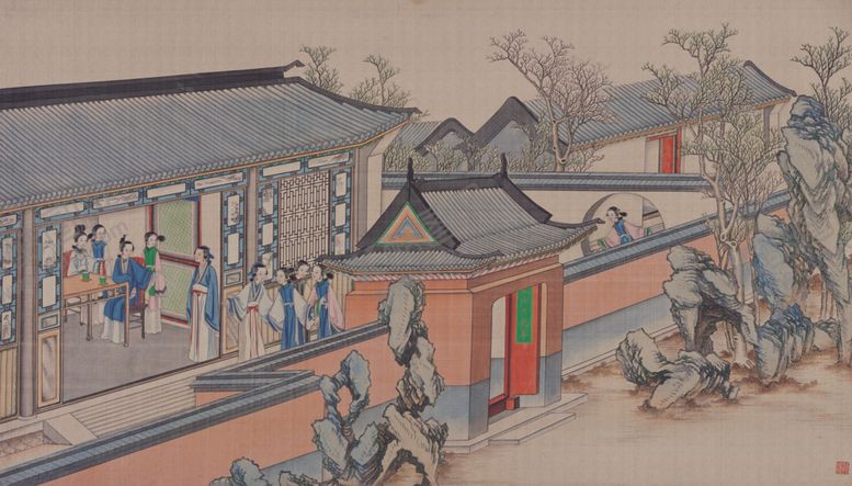 编号：97897105050500524720【酷图网】源文件下载-红楼梦场景精美工笔画
