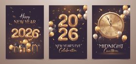 金色2026新年背景