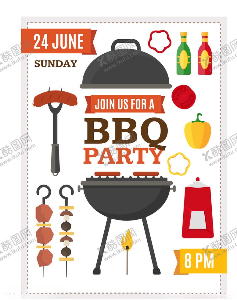 编号：43004009140829518491【酷图网】源文件下载-BBQ烧烤菜单海报