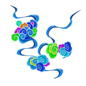 彩色祥云元素