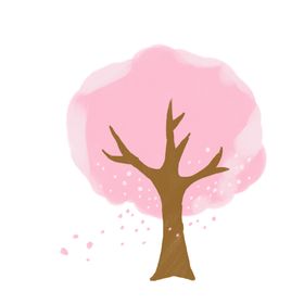 手绘樱花素材