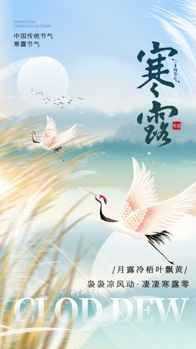 寒露节气全屏海报