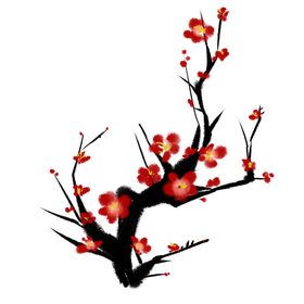 梅花树枝元素