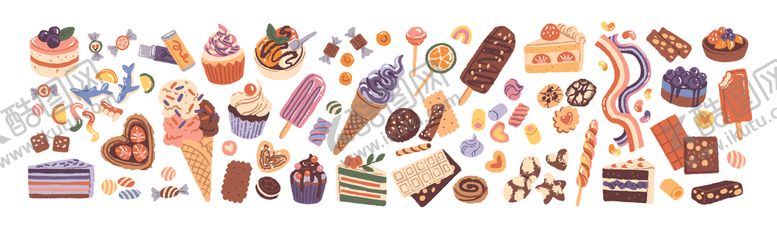 编号：98412504221630145854【酷图网】源文件下载-卡通食物贴纸