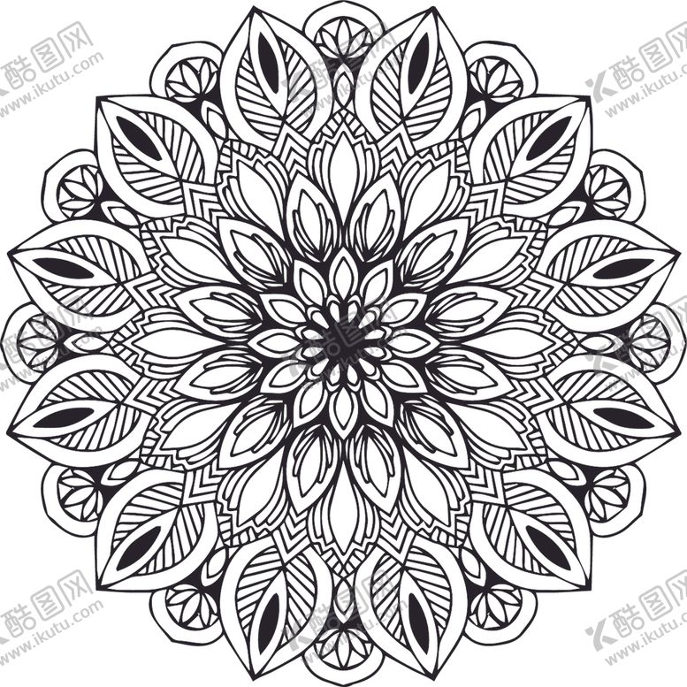 编号：91829910120850122181【酷图网】源文件下载-曼陀罗花纹