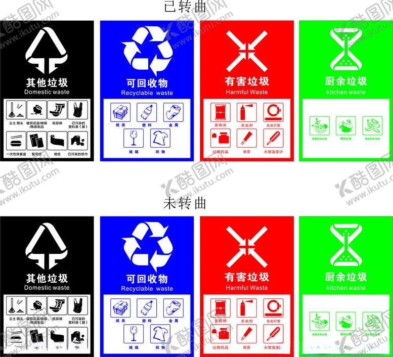 编号：71395712050404049969【酷图网】源文件下载-垃圾分类标识