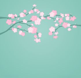 樱花树AI矢量图AI设计素材植物卉