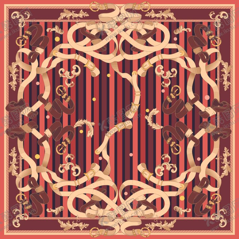 编号：41224110090027539310【酷图网】源文件下载-方巾印花