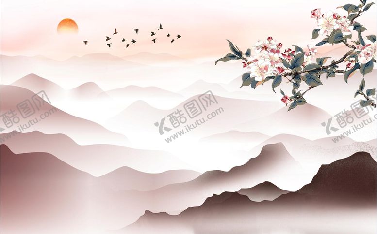 编号：49692510171311066915【酷图网】源文件下载-水墨山水画 