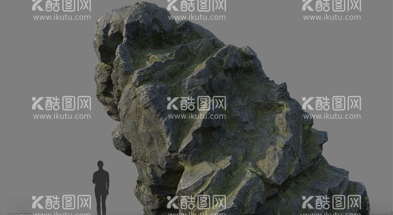 编号：11565103181528265549【酷图网】源文件下载-C4D模型岩石假山石头景观石