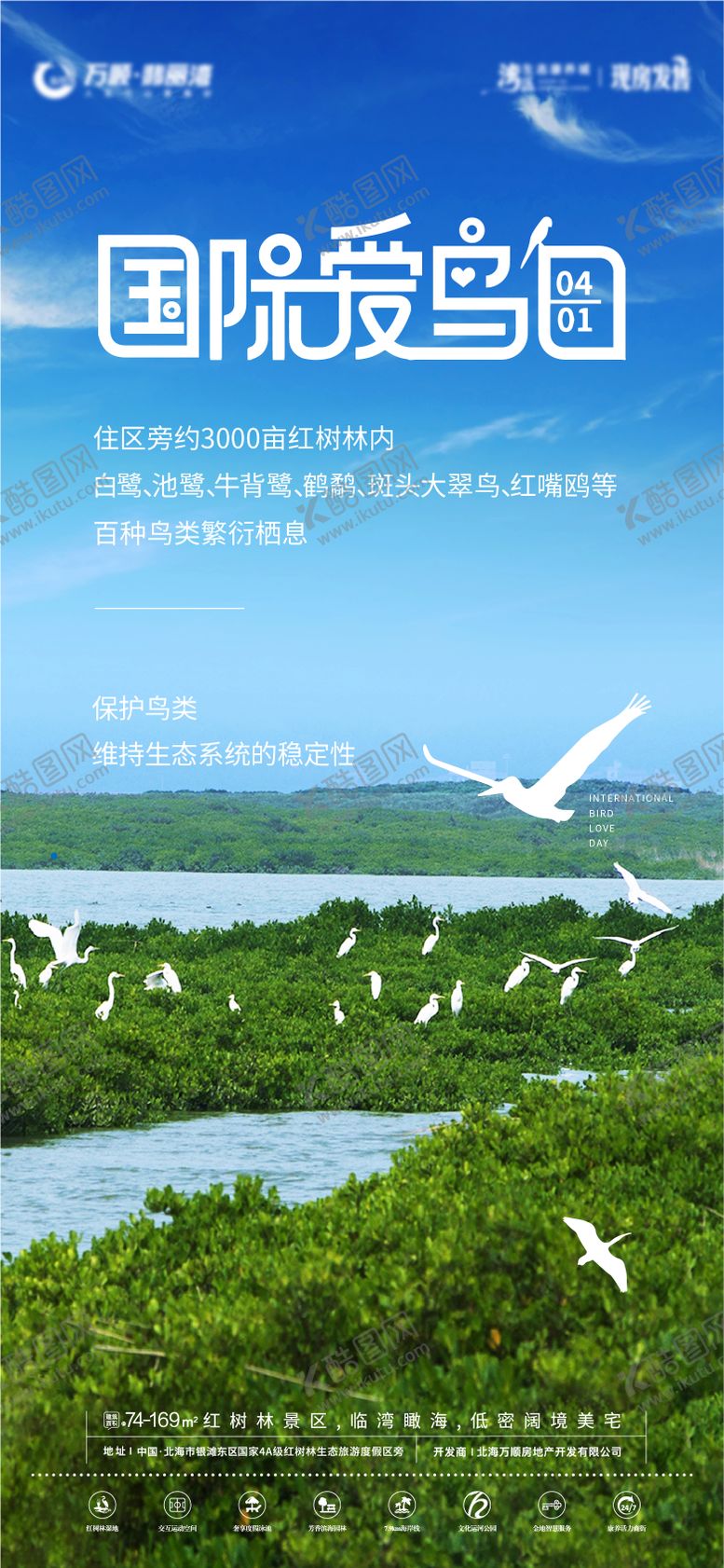 编号：14410009080352348294【酷图网】源文件下载-地产国际爱鸟日海报