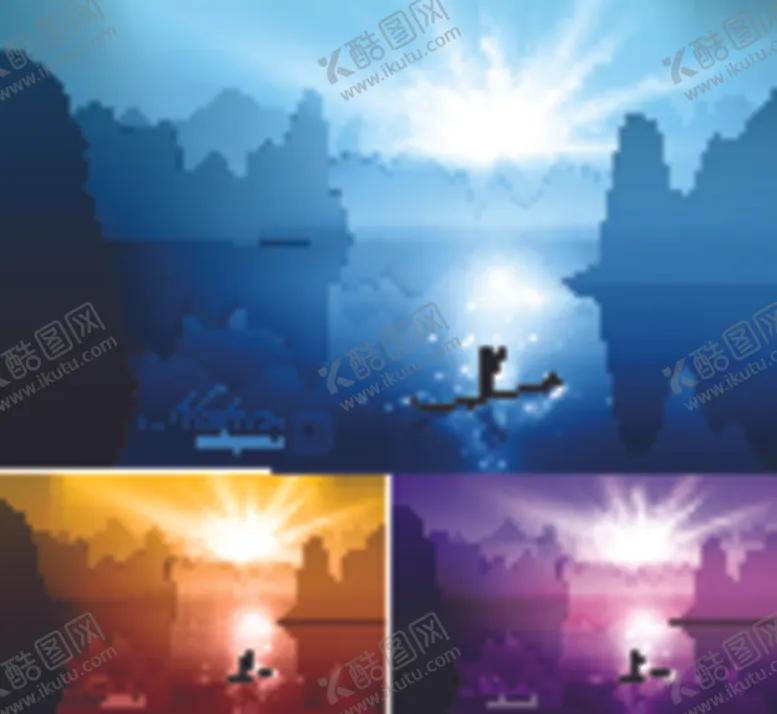 编号：77945109181456004098【酷图网】源文件下载-唯美海报背景风景日出极光素材