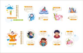 心理健康控制情绪文化墙