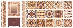 复古花砖背景