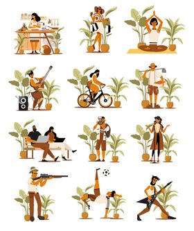 多样西部牛仔生活场景