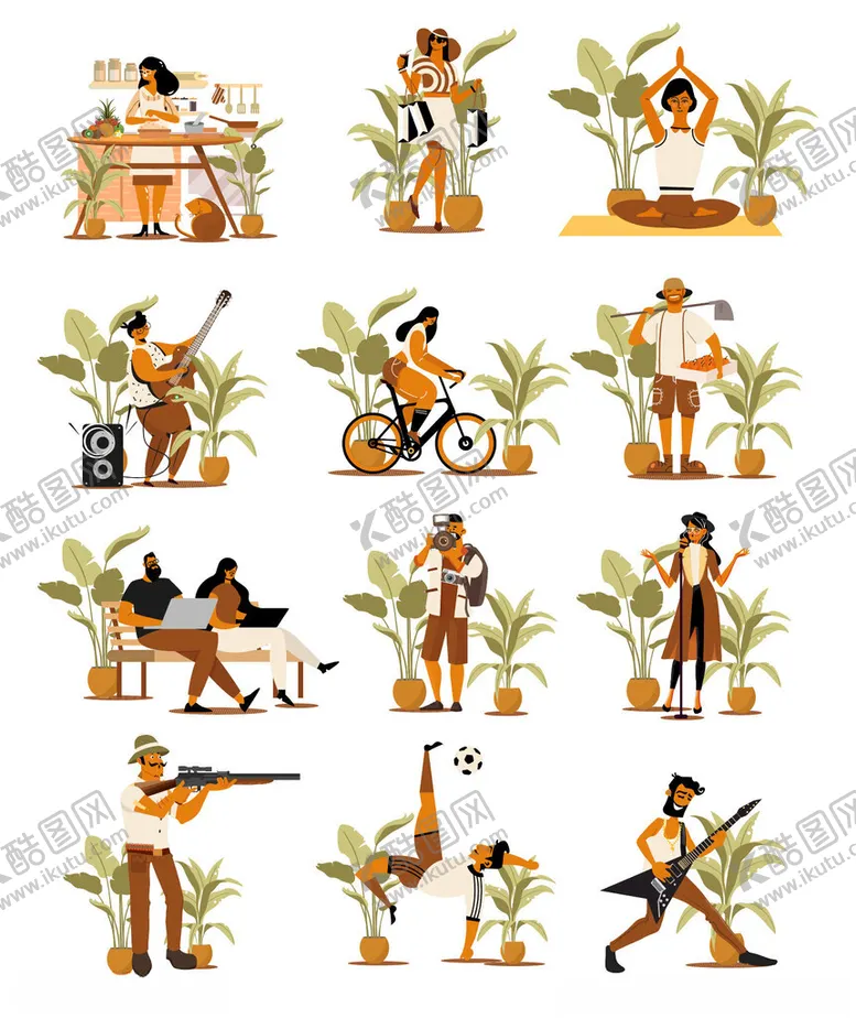 编号：67558803312033416184【酷图网】源文件下载-多样西部牛仔生活场景